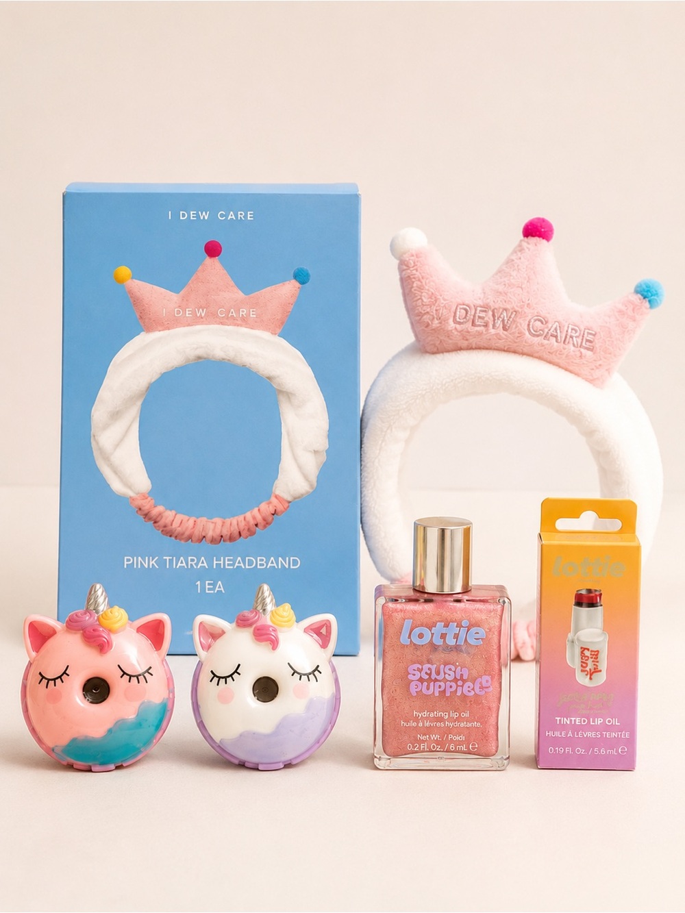 Beauty Bundle I Dew Care Headband Lottie Unicorn Headbands Lip Balm Spa Gift NEW